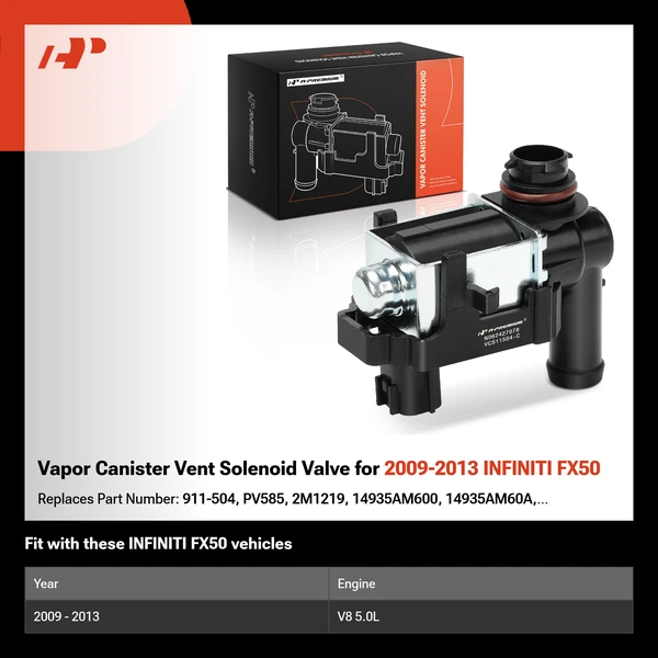 Vapor Canister Vent Solenoid Valve for 2009-2013 INFINITI FX50