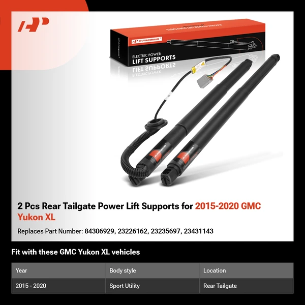 2 Pcs Rear Tailgate Power Lift Supports for 2015-2020 GMC Yukon XL