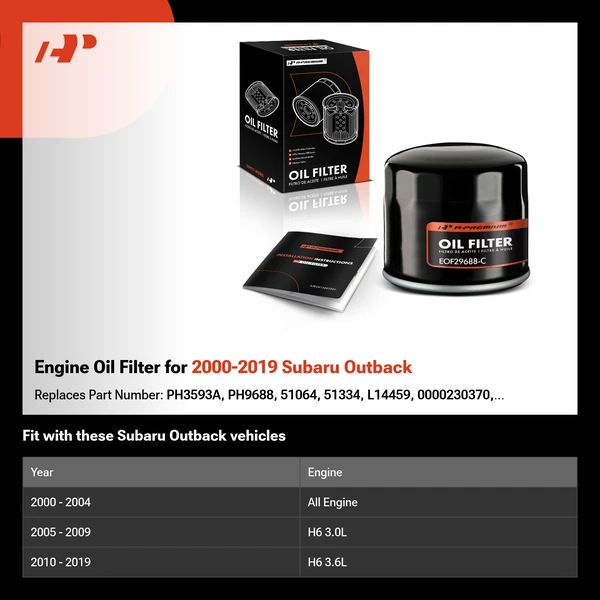 Engine Oil Filter for 2000-2019 Subaru Outback