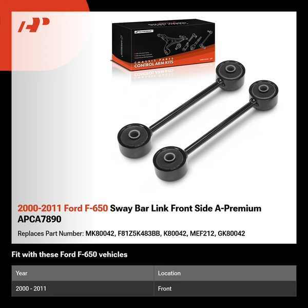 2000-2011 Ford F-650 Sway Bar Link Front Side A-Premium APCA7890