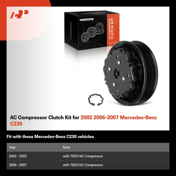 AC Compressor Clutch Kit for 2002 2006-2007 Mercedes-Benz C230