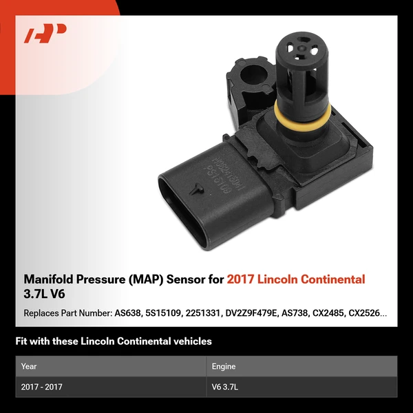 Manifold Pressure (MAP) Sensor for 2017 Lincoln Continental 3.7L V6