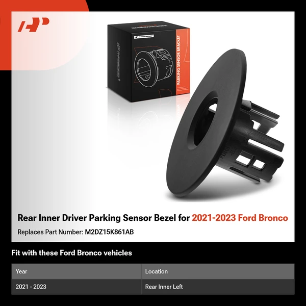 Rear Inner Driver Parking Sensor Bezel for 2021-2023 Ford Bronco