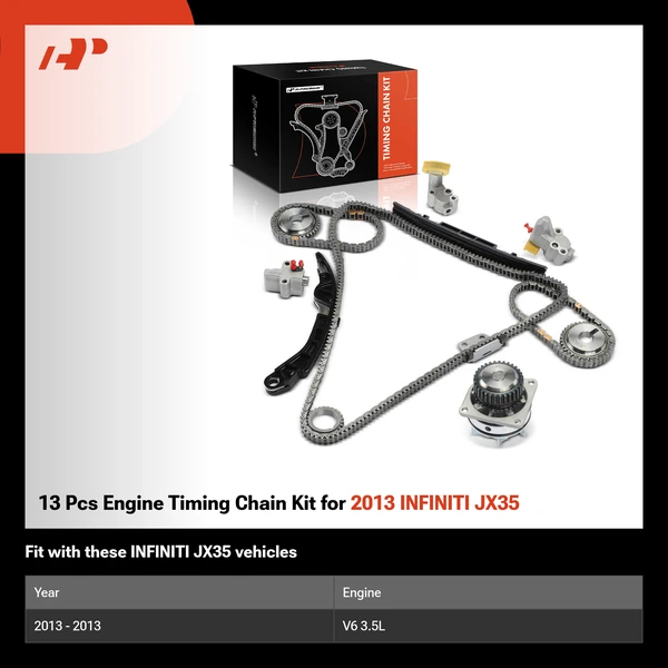 13 Pcs Engine Timing Chain Kit for 2013 INFINITI JX35