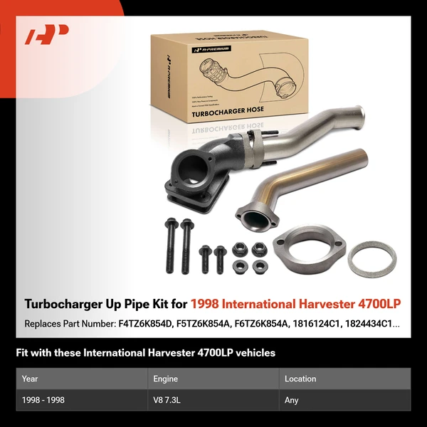 Turbocharger Up Pipe Kit for 1998 International Harvester 4700LP