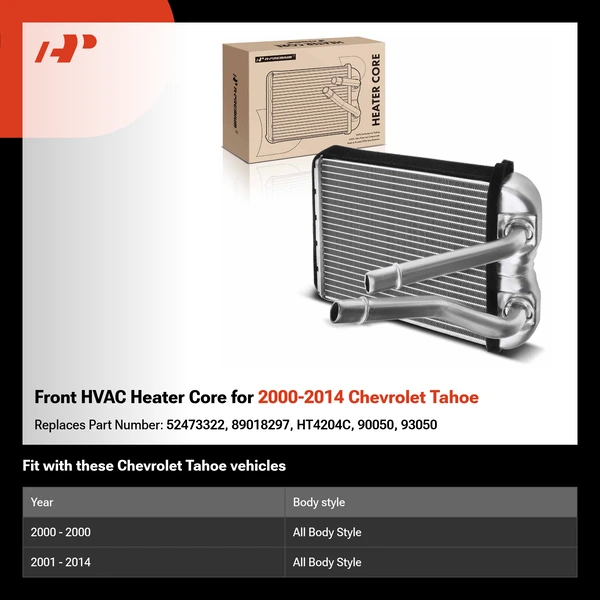 Front HVAC Heater Core for 2000-2014 Chevrolet Tahoe