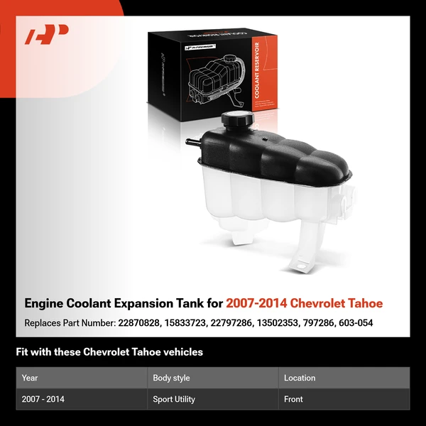 Engine Coolant Expansion Tank for 2007-2014 Chevrolet Tahoe