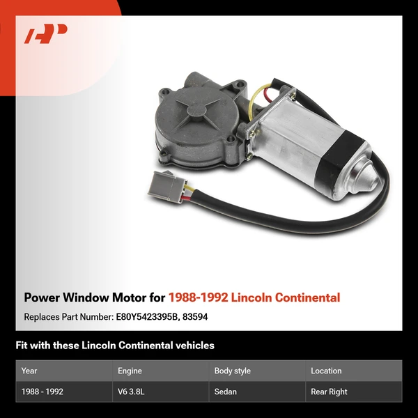 Power Window Motor for 1988-1992 Lincoln Continental