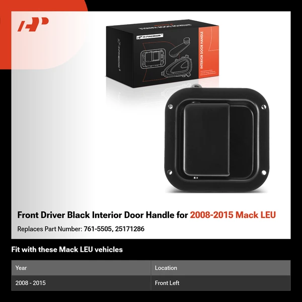 Front Driver Black Interior Door Handle for 2008-2015 Mack LEU