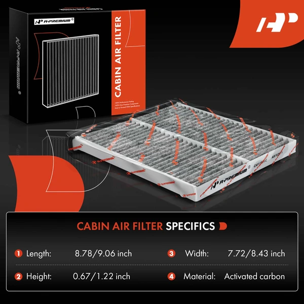 2 Pcs Activated Carbon Cabin Air Filters for Mazda 3 2014-2018 6 2014-2021 CX-5