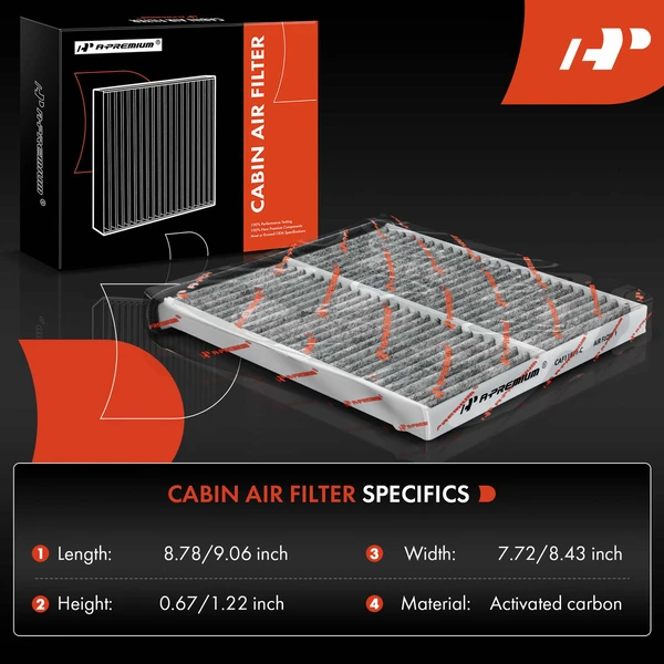 Activated Carbon Cabin Air Filter for Mazda 3 2014-2018 6 2014-2021 CX-5
