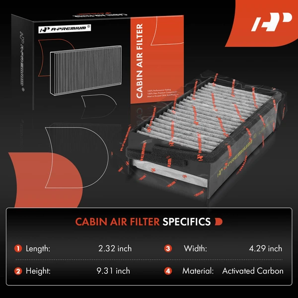 2 Pcs Activated Carbon Cabin Air Filter for Chevrolet Venture Oldsmobile