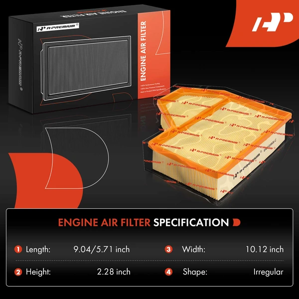 2 Pcs Driver & Passenger Engine Air Filter for BMW M5 M6 2006-2010 V10 5.0L