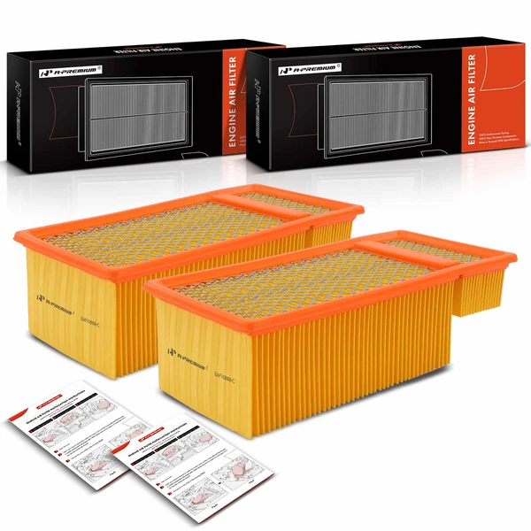 2 Pcs Engine Air Filter for 2011-2016 Ford F-350 Super Duty