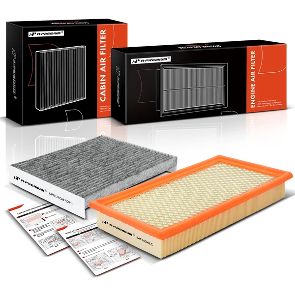 Engine & Activated Carbon Cabin Air Filter for 2010-2012 Ford Fusion