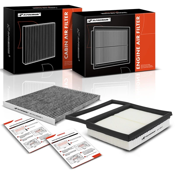 Engine & Activated Carbon Cabin Air Filter for Ford Fusion Lincoln MKZ 2.0L