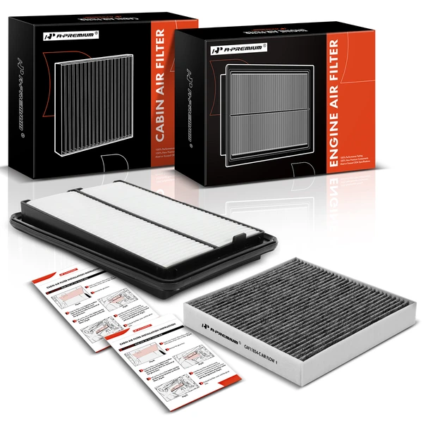 Engine & Activated Carbon Cabin Air Filter for Nissan Rogue 2014-2020 Qashqai