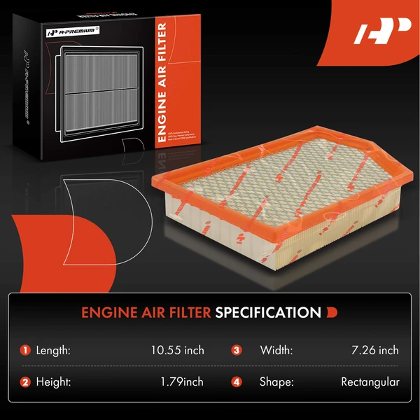 Engine & Activated Carbon Cabin Air Filter for Jeep Cherokee 14-18 2.4L 3.6L