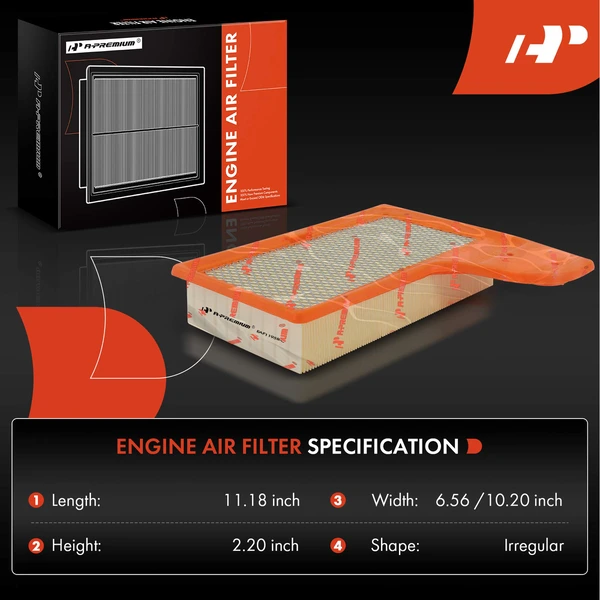 Engine & Activated Carbon Cabin Air Filter for Ford Mustang 2015-2022 2.3L 3.7L 5.0L