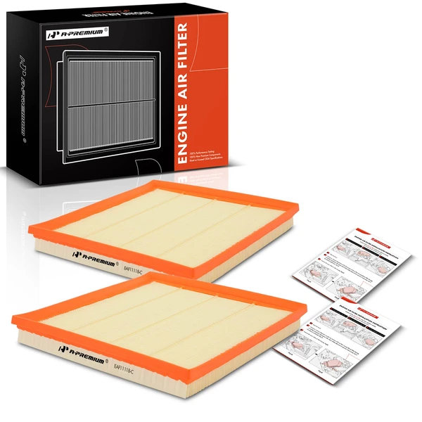 2 Pcs Engine Air Filter for BMW X5 11-18 X6 08-19 X3 X4 530i 535i 640i xDrive 740i