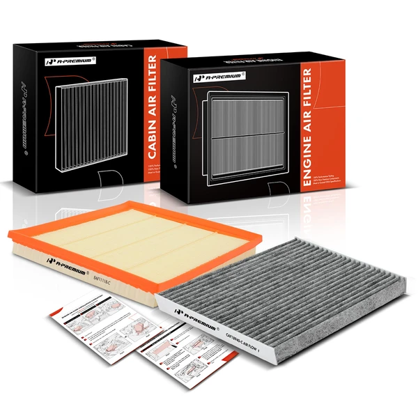 Engine & Activated Carbon Cabin Air Filter for BMW F25 X3 2011-2017 F26 X4 2015-2018 L6 3.0L