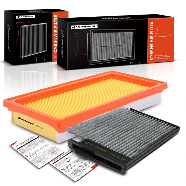 Engine & Activated Carbon Cabin Air Filter for Nissan Versa 2012-2013 L4 1.6L