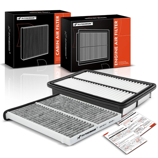 Engine & Activated Carbon Cabin Air Filter for Mazda 3 2014-2018 6 2014-2021 CX-5