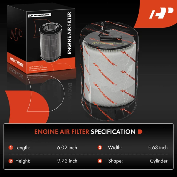 Engine Air Filter for Audi R8 2008-2012 V8 4.2L