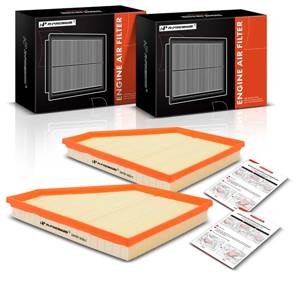 2 Pcs Left & Right Engine Air Filter for 2007-2010 BMW X5