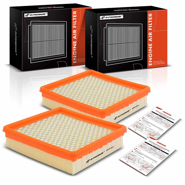 2 Pcs Engine Air Filter for Chevrolet Camaro 1985-1992 V6 2.8L V8 5.0L V8 5.7L