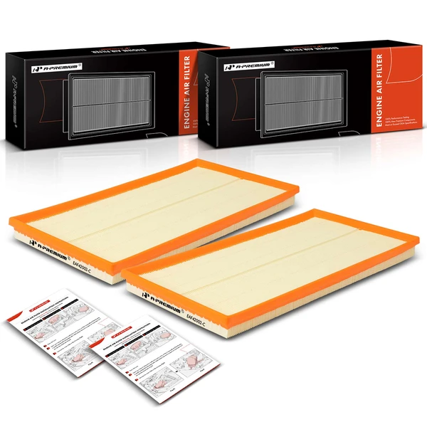 2 Pcs Engine Air Filter for Mercedes-Benz Metris 2016-2022 L4 2.0L Turbocharged