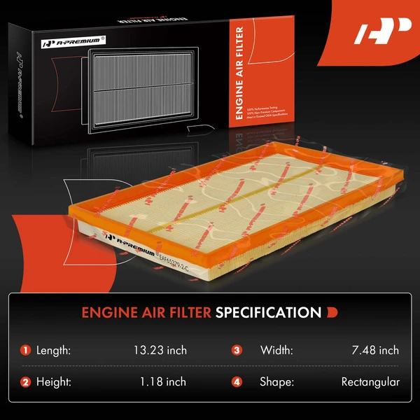 2 Pcs Engine Air Filter for Mercedes-Benz CLK430 C208 C209 A208 1999-2003