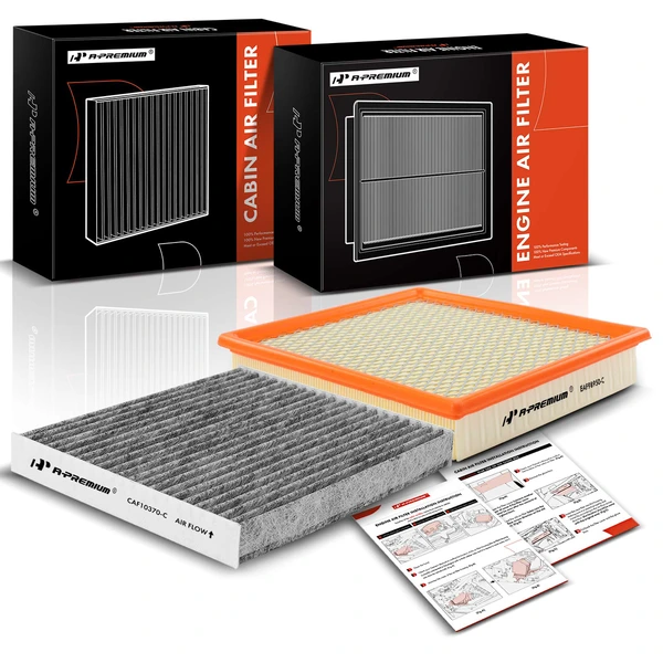 Engine & Activated Carbon Cabin Air Filter for Ford Mustang 2005-2010 4.0L 4.6L