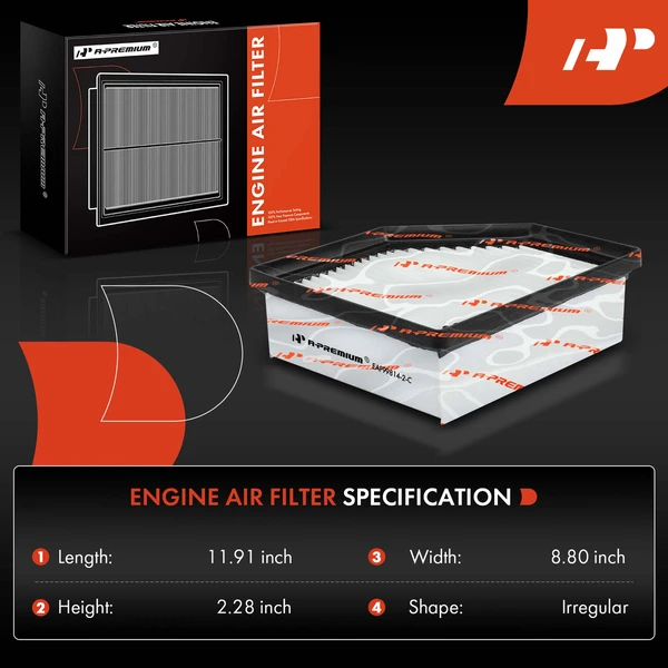 2 Pcs Engine Air Filter for Nissan Rogue 2021-2022 L3 1.5L L4 2.5L