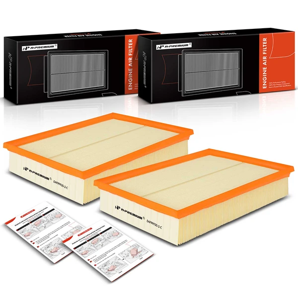 2 Pcs Engine Air Filter for Land Rover LR3 2005-2009 Range Rover Sport 2006-2009