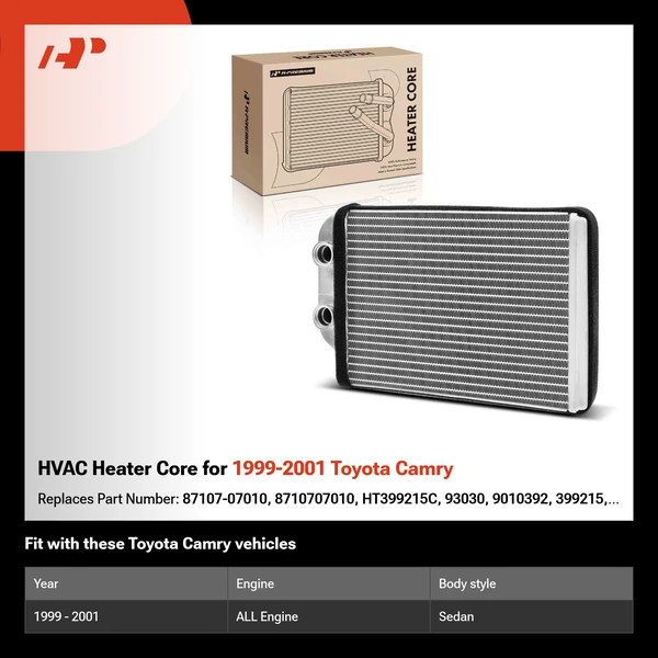 HVAC Heater Core for 1999-2001 Toyota Camry