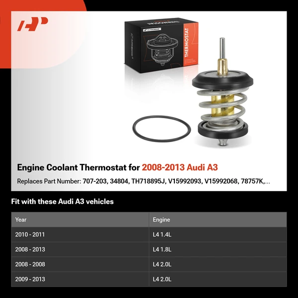 Engine Coolant Thermostat for 2008-2013 Audi A3
