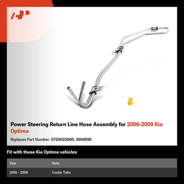 Power Steering Return Line Hose Assembly for 2006-2008 Kia Optima