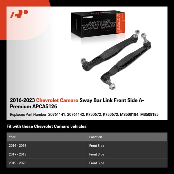 2016-2023 Chevrolet Camaro Sway Bar Link Front Side A-Premium APCA5126