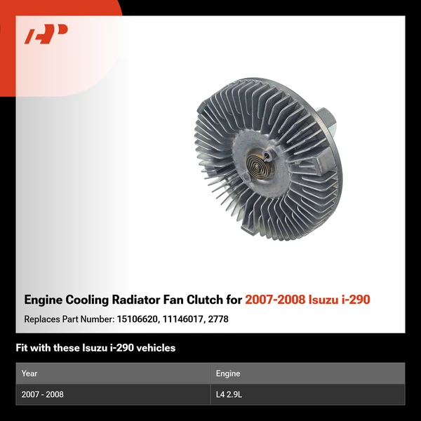 Engine Cooling Radiator Fan Clutch for 2007-2008 Isuzu i-290