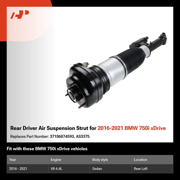 Rear Driver Air Suspension Strut for 2016-2021 BMW 750i xDrive