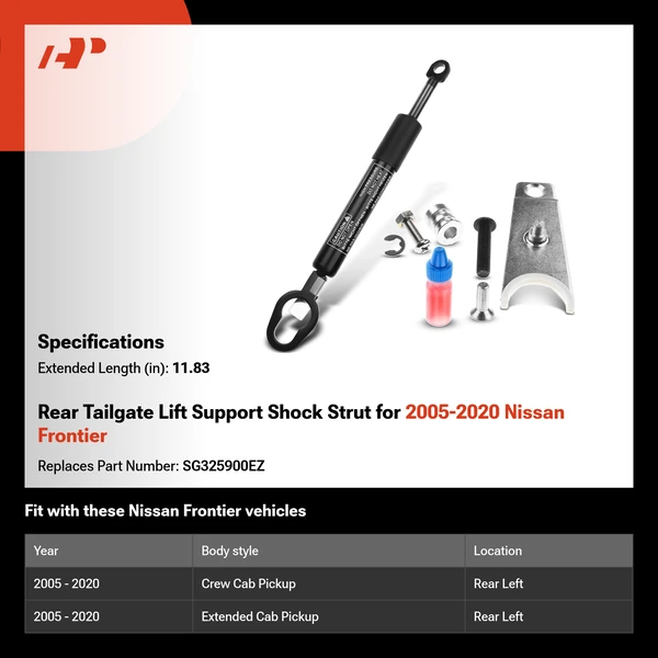 Rear Tailgate Lift Support Shock Strut for 2005-2020 Nissan Frontier