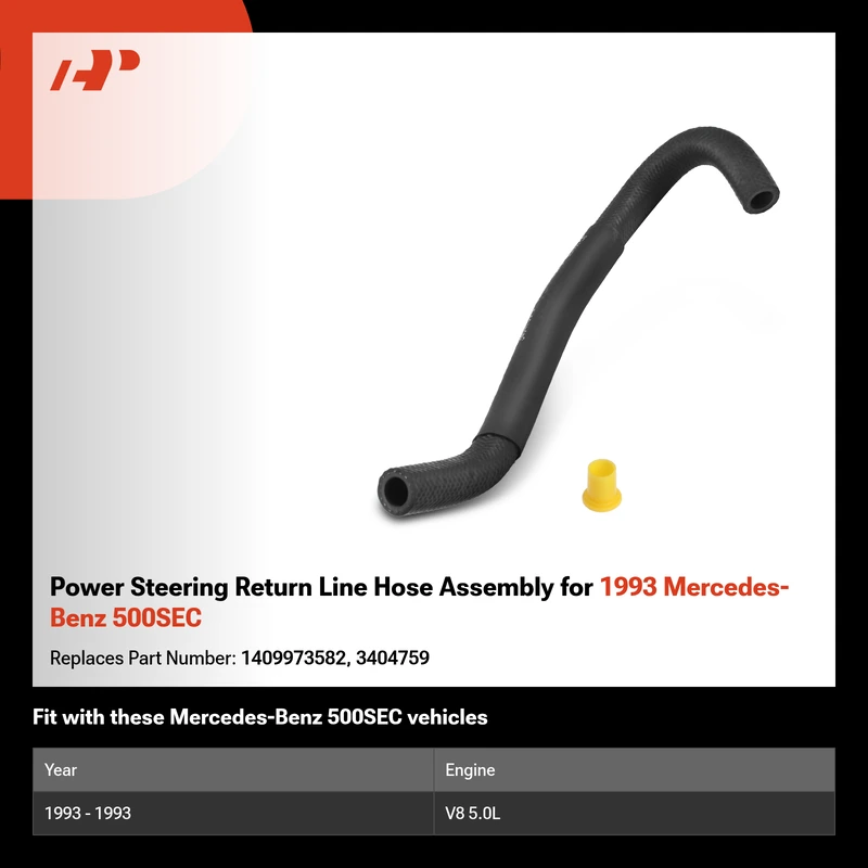 Power Steering Return Line Hose Assembly for 1993 Mercedes-Benz 500SEC