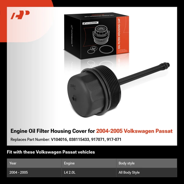 Engine Oil Filter Housing Cover for 2004-2005 Volkswagen Passat