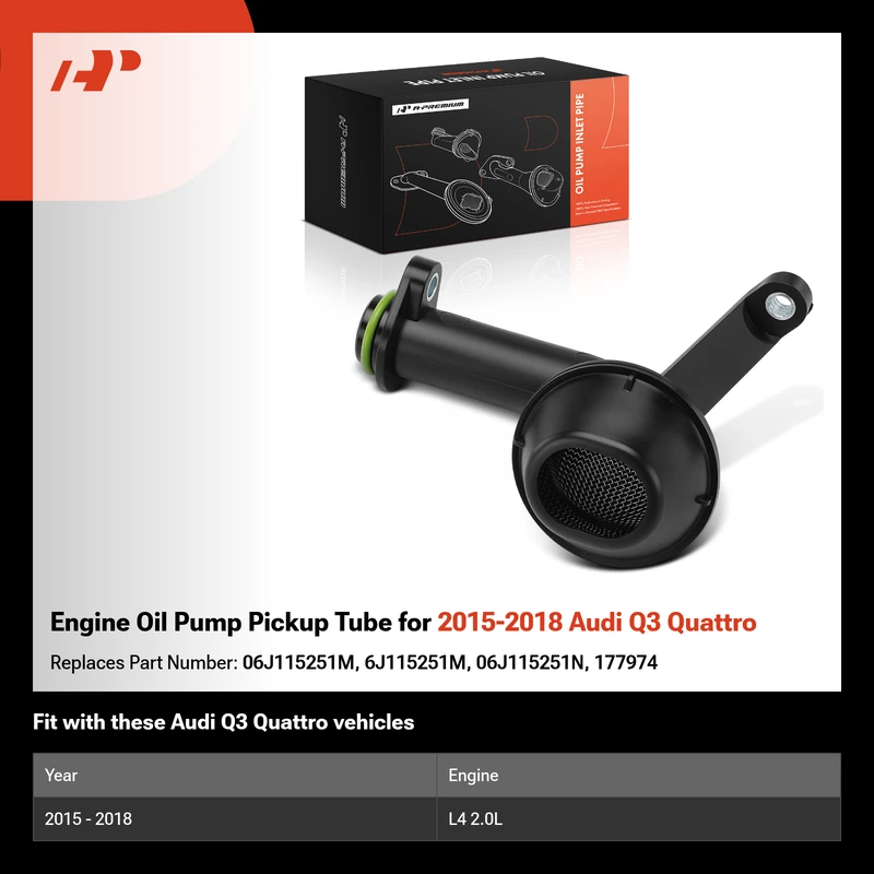Engine Oil Pump Pickup Tube for 2015-2018 Audi Q3 Quattro
