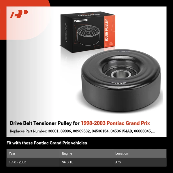 Drive Belt Tensioner Pulley for 1998-2003 Pontiac Grand Prix