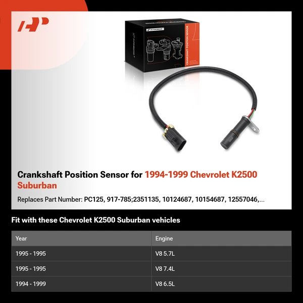 Crankshaft Position Sensor for 1994-1999 Chevrolet K2500 Suburban