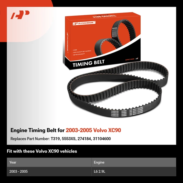Engine Timing Belt for 2003-2005 Volvo XC90