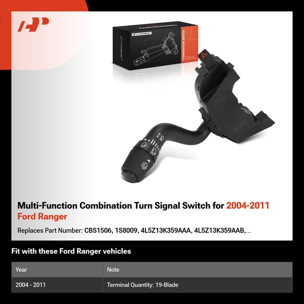 Multi-Function Combination Turn Signal Switch for 2004-2011 Ford Ranger