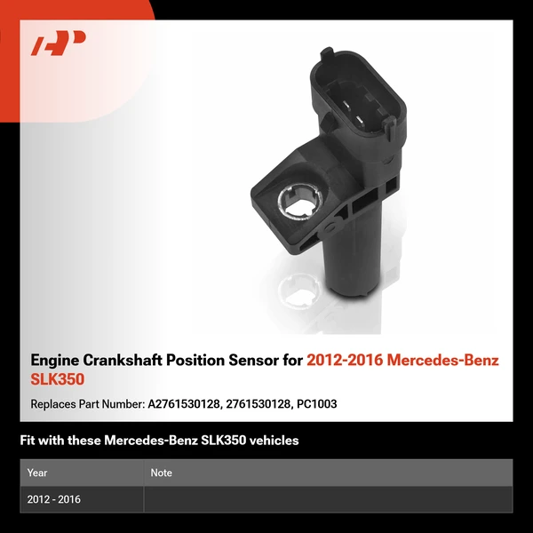 Engine Crankshaft Position Sensor for 2012-2016 Mercedes-Benz SLK350